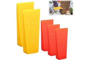 Intckwan Fällkeil Set 5er Pack (2x8 Zoll + 3x6 Zoll) - Forstkeil aus Fällkeil Kunststoff mit Widerhaken, rutschfest & Frostsicher, Inkl. Netzbeutel, Keile Forst & Fällkeile Forst für Sicheres Baumfä