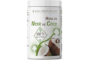 123GELULES Huile de Coco - 1L - Vierge et Naturelle