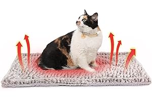 Mora Pets Katzendecke Selbstheizende Decke für Katzen & Hunde - Katzenbett Flauschig und Weich Katzenkissen Waschbare, Wärmedecke Katze Thermodecke Wärmematte Größe: 70x47 cm