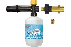 BEAR FORCE Boquilla de espuma de lanza de espuma para nieve para lavadora a presión BEARFORCE con puntas de 1,25 y 1,10 mm, compatible con limpiadores de alta presión Karcher serie K