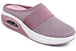 ZEYSTD Casual Air Cushion Slippers Slip-On Walking Breathable Mesh Sandals, Orthopedic Shoes for Women Non-Slip Mule Casual Clogs