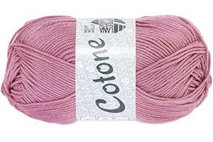 ‎LANA GROSSA LANA GROSSA Cotone | Baumwollbasicgarn | Handstrickgarn aus 100% Baumwolle | 50g Wolle zum Stricken & Häkeln | 125m Garn FB 57
