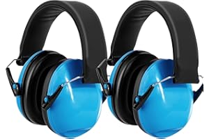 BraveKoi Gehörschutz Kinder 2er-Set, faltbar, Komfortabler kinder lärmschutz kopfhörer, ohrenschützer kinder Für Autismus, Schlafen, Lernen, ADHS, Feuerwerk, Konzert (Blau)
