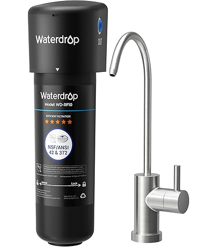 Waterdrop FUL12 Ersatzfilterpatrone für UL12A/UL12B Untertischwasserfilter, reduziert PFAS, PFOA/PFOS, Blei, Chlor, schlechten Geschmack und Geruch,41600L