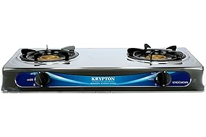 Krypton 2 Burner Gas Cooker,Multi color, SILVER, KNGC6034