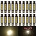 Produktbild AMAZENAR 20-Pack 50 Lumen Warm Weiß 28MM (1,1 ") - 31MM (1,25") 12V Girlande Licht 5050 3-SMD Sonnenblende Kosmetikspiegel Lampen für Fahrzeug 6615F 6614F 3021 3022 3175 T-2 SF6 / 6