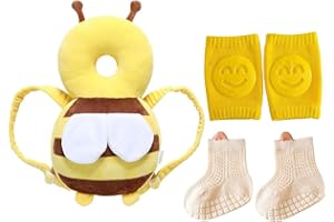 MIKIULY Coussin de Protection de Tête de Bébé,Protege Tete Bebe,Protection de la Tête de Bébé,Protection de La Tête Oreiller de Ssoutien,Coussin de Sécurité pour Les Enfants Qui,Doux Respirant Réglable