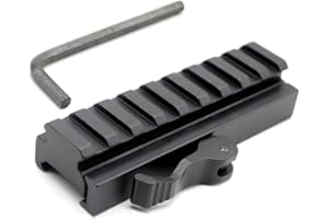 Trirock Picatinny - Adattatore per montaggio montante con scanalatura da 20 mm, con sgancio rapido rimovibile