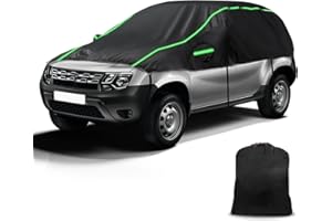 DRISUBT Couverture de Voiture All Weather Light Bâche, 100% bâche Voiture imperméable, Housse Voiture imperméable Compatible avec Dacia Duster 2010-2023, 5 Portes, SUV (Noir)