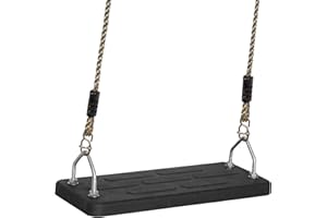 The Magic Toy Shop Deluxe Kids Swing Seat – Heavy Duty Rubber, Adjustable Polyhemp Rope, Outdoor Tree Swing for Children, Garden Playground Equipment for Kids