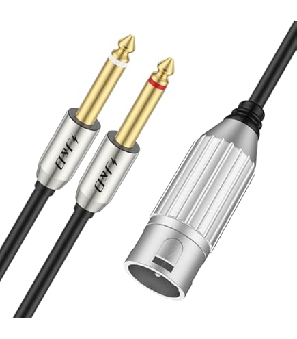 Sdoppiatore Audio Microfono Cuffie Cavo Audio Mono XLR Femmina A Doppio 6,35 Mm A 3 Pin Cavo Ausiliario Stereo Con Jack TS 1/4 Spina Da 6,35 Mm A Cavo Splter XLR Maschio - Foto 2