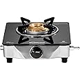 Sunflame Single Burner Glass Top Gas Stove | 1 Jumbo Brass Burner | 2-Years Product Coverage | Manual Ignition | Ergonomic Knobs | Toughened Glass Top | Easy to Clean | PAN India Presence | SS