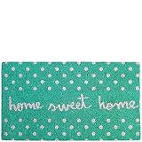 40x70xH1.8cm Laroom Felpudo diseño Sweet Home, Jute & Base Antideslizante, Verde, 40 x 70 cm