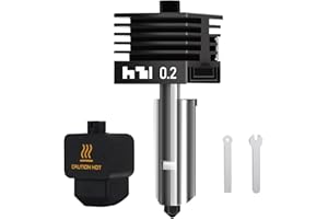 HIKUDIY 0,2 mm in acciaio al carbonio Hotend per Bambu Lab H2S/H2D/H2D Laster Full Combo/H2D AMS Combo/A1/A1 Mini, estrusore di testina di stampa, ugello rimovibile, design rapido intercambiabile