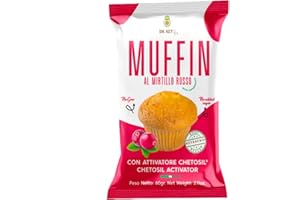 GEAKV DR.KETO MUFFIN AL MIRTILLO ROSSO - Muffin Chetogenico Con attivatore Chetosil™ a base di Olio MCT (Box da 10 pezzi da 60g)