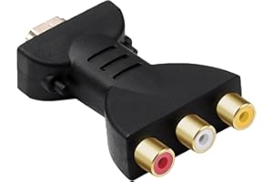 LPOLKVEMELH HDMI to AV RGB RCA Converter, 1080P High-Definition Audio Video Converter HDMI to 3 RGB Adapter, Component Video Audio Converter Gold Plated Interface Compatible with Xbox PS2 STB VHS TV Laptop