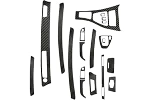 PUUPAA 3D Interior Anti Scratch Carbon Fiber Vinyl Trim Decal Fit for BMW 3 Series E90 2005-2013