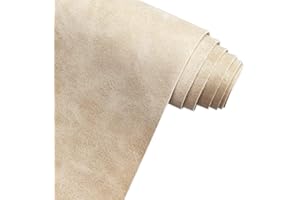 XHT Tissu en daim synthétique imperméable pour boucles d'oreilles, pochettes, nœuds et nœuds Beige 30 x 135 cm