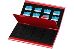 zjchao Custodia Protettiva in Alluminio per Schede SD TF Organizer Resistente Portatile 9x6x1,3 cm