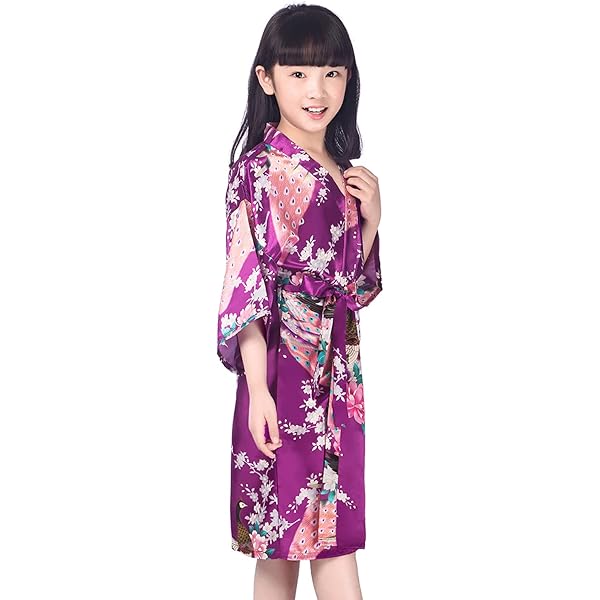 Japanese Kimono Costume Set For Girls - Traditional Dress With Accessories