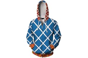 HAYDORY Anime Cartoon Jojo Sweat à capuche Guido Mista Cosplay Imprimé 3D Sweat zippé