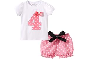 Mud Kingdom Niñitas Conjuntos de Ropa de cumpleaños para Regalos