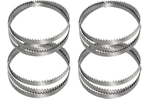 SANKUAI Set Di 4 Lame Per Sega A Nastro 1425 mm x 6,35 mm x 0,35 mm x 10 ZpZ， SK5 Lega di acciaio per legno