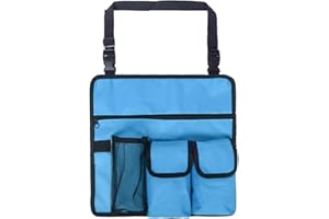 SXHLSELLER Bolsa de Viaje Al Aire Libre, Bolsillo Práctico para Silla de Playa, Organizador de Silla, Bolsa de Almacenamiento Colgante para Teléfonos, Cámaras, Tabletas (Blue)