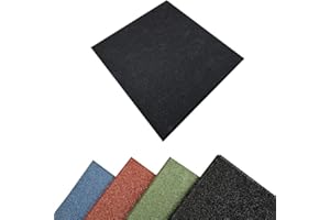Pavimentos Arquiservi - Losetas de Caucho Reciclado para Suelo de Gimnasio 50x50x2 cm Negro - Pack de 8 (2m²) - Antideslizante y Aislante - Ideal para Fitness, Yoga y Funcionales