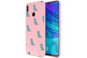 ZhuoFan Huawei P Smart 2019 Case, Phone Cases Pink Liquid Silicone with Pattern Shockproof Soft Flexible Gel TPU Rubber Back Cover Bumper Skin for Huawei PSmart Smartphone, Green crocodile