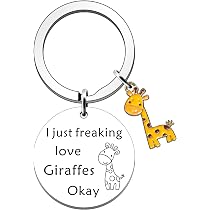 EQLEF Animale Portachiavi Carino Set, Portachiavi Orso Giraffa Cavallo