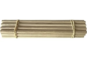 BUZZUFY Bastoncini per la pulizia dell'orologiaio da albero del mandrino in legno, 2,5 mm, 10 pezzi, moderno