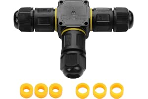YACSEJAO 3-polig IP68 vattentät kabelkontakt, 2/3/4-vägs klick-utomhus-anslutningsdosa för M20-kabel 4–8 mm eller 6–11 mm, va