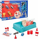 Crafy Oyun Kum Set Ort.Racing 2X125Gr.Ntrl./Krmz.12Pr&ccedil;.