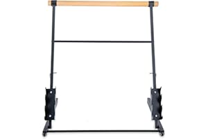 U can - Barra de barre Ballet plegadiza | Altura ajustable para doblar y mover | Hermosa y facil de guardar | Fija y estable | Rack para pesas y ajuste de soportes | Ideal para danza ejercicio en casa