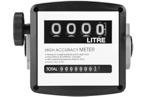 QITERR Mechanical Fuel oil Flow Meter, Digital Diesel Flow Meter Diesel Flow Meter, High Accuracy 1 Inch 4 Digital Gas Fuel Oil Counter Gauge