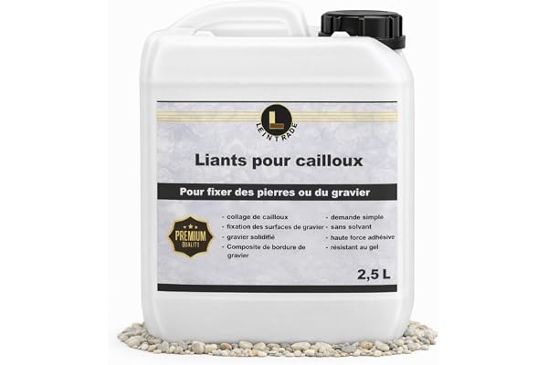 Liant pour Gravier 2,5L Extérieur – Stabilisateur pour Cailloux et Pierres – Colle pour Gravier – Idéal pour Allées, Terrasses et Jardins – Prêt à l’Emploi