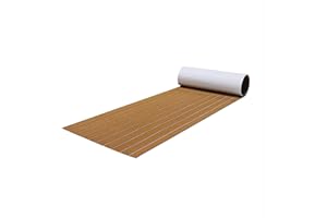 OSLEN Eva Schiuma Teak Sintetico Marino Tappeto Antiscivolo -Pavimenti Teak Adesivo per Barche e Kayak, RV, Pavimenti da Giardino,Decorazioni per Yacht 240 x 17.1/45/60 cm