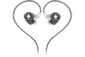 Hidizs MS1-Galaxy High-Performance Dual Magnetic Circuit Dynamic Driver In-ear Monitors 3.5mm Plug Inline Control and Microphone Detachable 0.78mm 2 Pin Cable (WITHOUT MIC, Black)