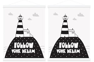 Benjia Magnetisk trästång för hängande affischer och konsttryck A2 (2,42 cm
