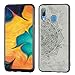 Produktbild Jorisa Hülle Kompatibel mit Samsung Galaxy A20/A30,Geprägt Mandala Blume Retro Stoff Slim Dünn Handyhülle Hybrid Hart PC Weich Silikon mit Magnetische Autohalterung Funktion Hülle,Grau