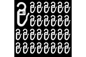 RHQFDM 120 Stück Überklipshaken Gardinenhaken Faltenlegehaken für Gardinenringe Gardinen Haken mit 7 mm Öse Vorhang Haken Clips für Vorhangstangen und Gardinenstangen (Weiß)