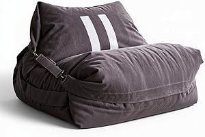 Aiire Sillón Puff Gigante de Diseño - [180x140] Sofa Puf con Relleno Incluido XXL - Bean Bag Chair Salon para Jóvenes y Adultos Moderno - Lavable y Desenfundable - Cojin de Suelo Grande Pause Gris