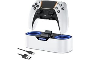 NEWDERY PS5 Controller Ladestation, Schnellladestation für PlayStation 5 Controller, Einzel Controller Ladeständer als Ersatz für PS5 Controller und PS5 Pro Controller