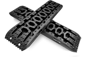 ‎LIEKUMM LIEKUMM 2 Stücke Sandbleche Offroad, 105 x 27 cm Sandbleche Wohnmobil, 10 T Tragkraft Kunststoff Traktionsmatte Pannenhilfe Reifenleiter für PKW LKW Geländewagen, Sandboard für Sand Schlamm Schne