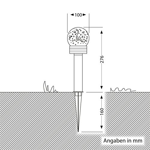 parlat LED Gartenleuchte Bubble mit Erdspieß für außen, IP54, warm-weiß, 3er Set - 5