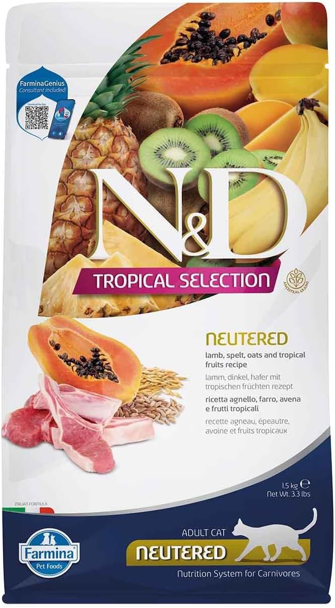 ND N&D Tropical Selection Kuzu Etli ve Tropikal Meyveli Kısırlaştırılmış Kedi Maması 10 Kg - Görsel 8