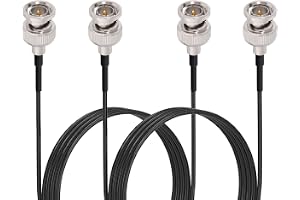 Superbat BNC-kabel 30 cm BNC hane till hane SDI videokabel 75 ohm RG179 koaxialkabel svart för BMCC Videokamera, stöder HD-SD