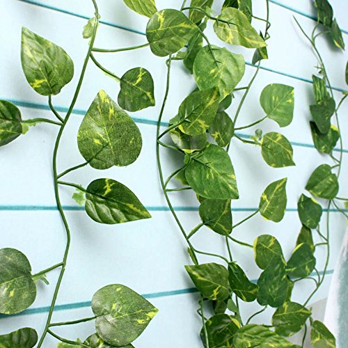 Kungfu Mall 2m Künstliche Ivy Vine Pflanze Grün Blatt Garland Hausgarten Feiertags Dekoration - 2