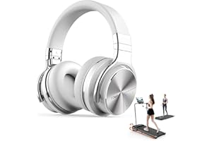 Kiddoza Noise Cancelling Headphones Wireless for Treadmills-White